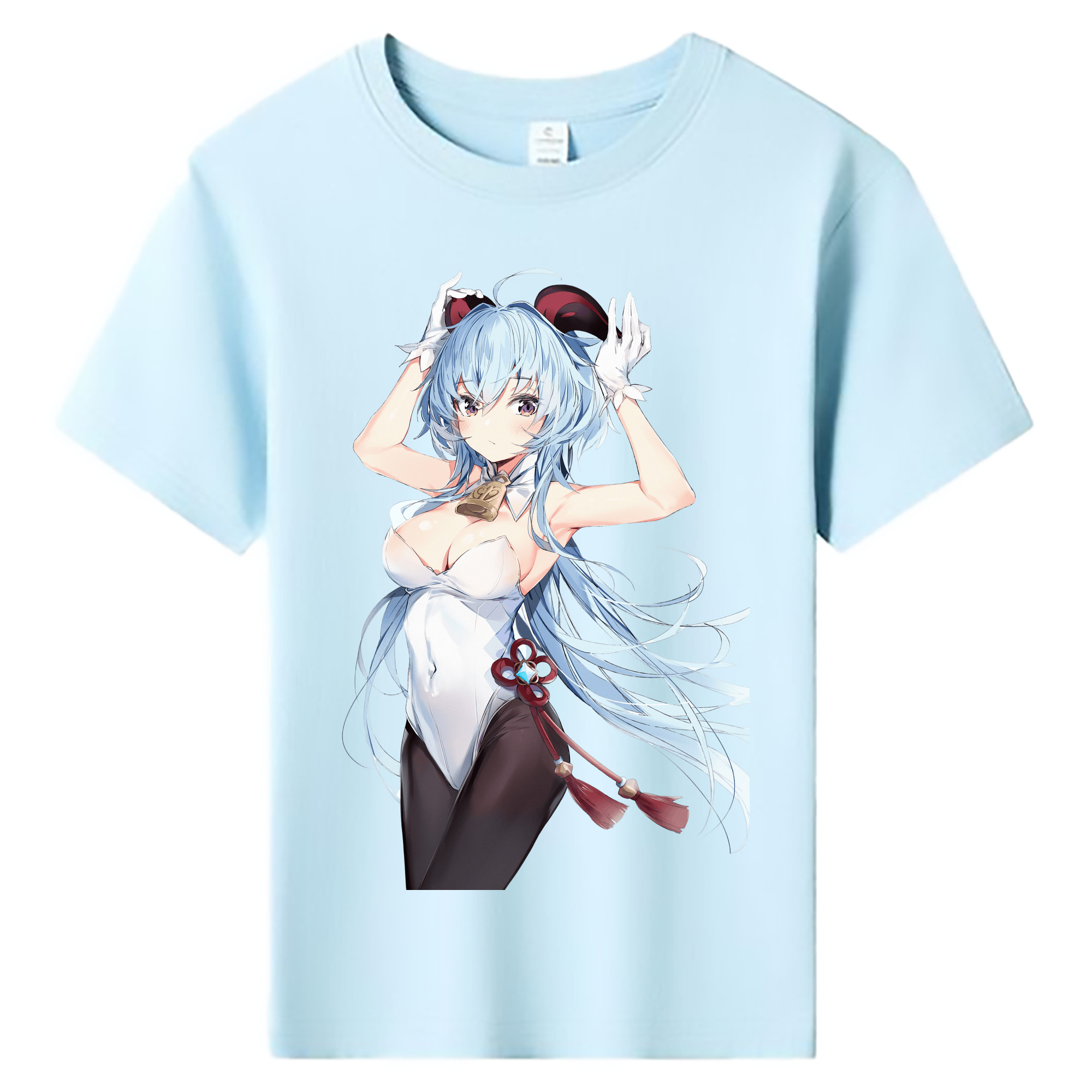 げんし神 甘雨 かんう genshin Ganyu 綿100％キッズTシャツ（フロントプリント）